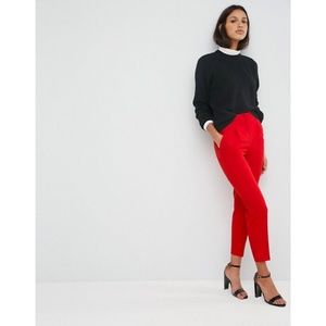 ASOS Red High Waist Cigarette Trousers